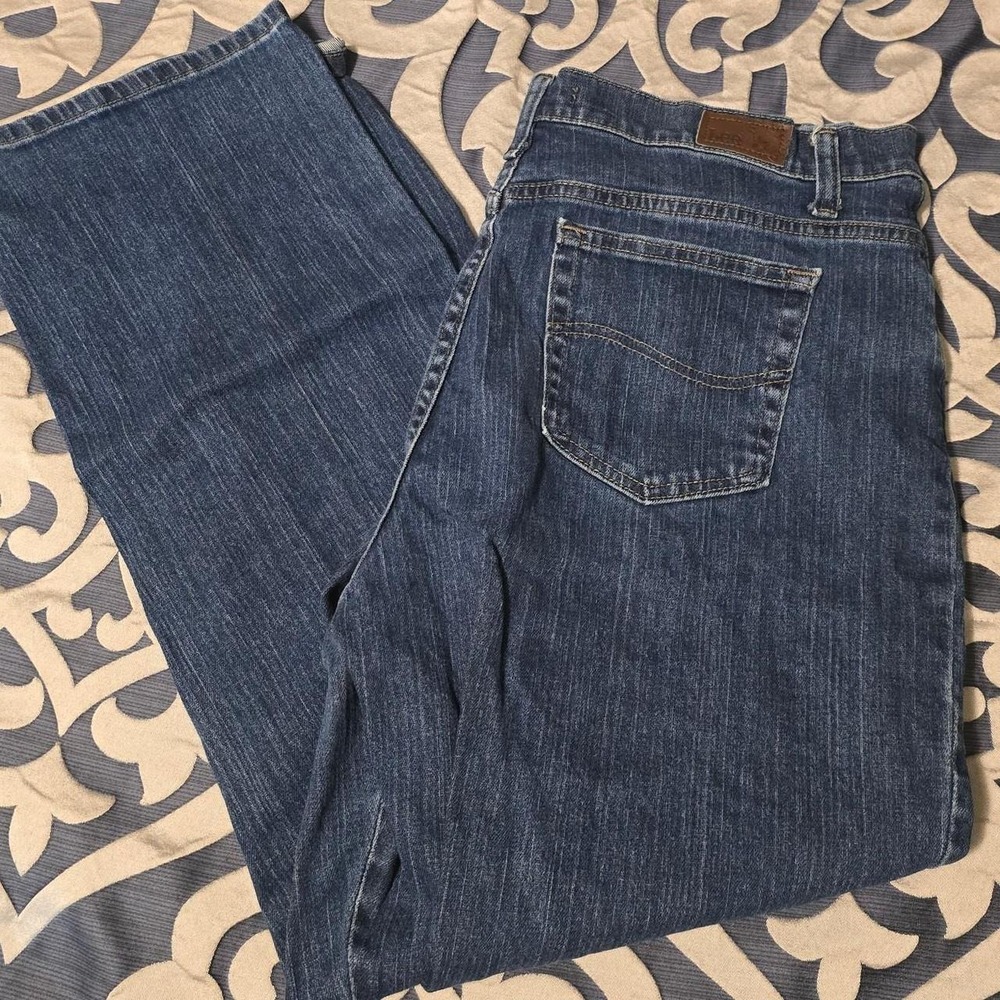 Women's Lee Straight Leg Jeans Relaxed Waist 14S